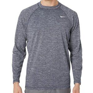 Nike Dri-FIT UPF 40+ Hydroguard Heathered Gray Long Sleeve Swim T-Shirt Size S